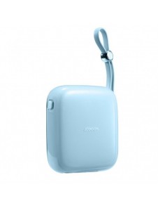 Joyroom powerbank 10000mAh Jelly Series 22,5W med inbyggd USB C-kabel blå (JR-L002)