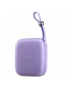 Joyroom powerbank 10000mAh Jelly Series 22,5W med inbyggd USB C-kabel lila (JR-L002)