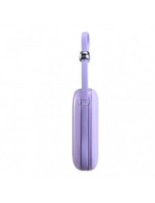 Joyroom powerbank 10000mAh Jelly Series 22,5W med inbyggd USB C-kabel lila (JR-L002)