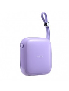 Joyroom powerbank 10000mAh Jelly Series 22,5W med inbyggd USB C-kabel lila (JR-L002)