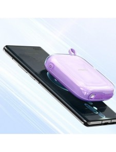 Joyroom powerbank 10000mAh Jelly Series 22,5W med inbyggd USB C-kabel lila (JR-L002)