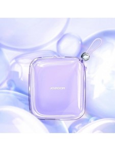 Joyroom powerbank 10000mAh Jelly Series 22,5W med inbyggd USB C-kabel lila (JR-L002)