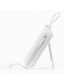 Joyroom powerbank med USB C och Lightning-kablar och stativ Cutie Series 10000mAh 22,5W vit (JR-L008)