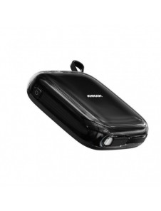 Joyroom powerbank 10000mAh Jelly Series 22,5W med inbyggd Lightning-kabel svart (JR-L003)