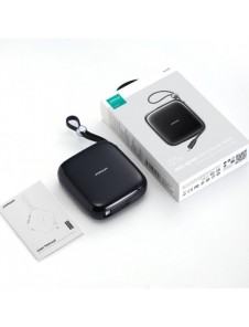 Joyroom powerbank 10000mAh Jelly Series 22,5W med inbyggd Lightning-kabel svart (JR-L003)