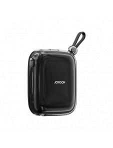 Joyroom powerbank 10000mAh Jelly Series 22,5W med inbyggd Lightning-kabel svart (JR-L003)