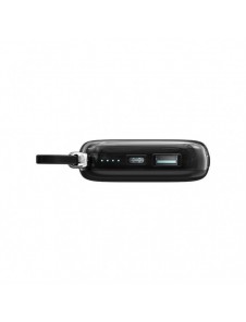 Joyroom powerbank 10000mAh Jelly Series 22,5W med inbyggd Lightning-kabel svart (JR-L003)