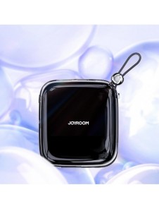 Joyroom powerbank 10000mAh Jelly Series 22,5W med inbyggd Lightning-kabel svart (JR-L003)