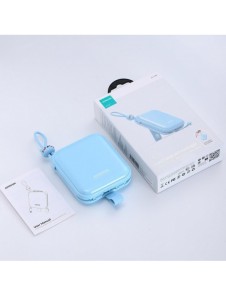 Joyroom powerbank med USB C och Lightning-kablar och stativ Cutie Series 10000mAh 22,5W blå (JR-L008)