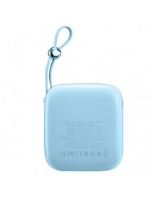 Joyroom powerbank 10000mAh Jelly Series 22,5W med inbyggd Lightning-kabel blå (JR-L003)