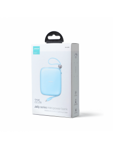 Joyroom powerbank 10000mAh Jelly Series 22,5W med inbyggd Lightning-kabel blå (JR-L003)