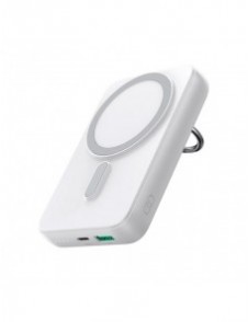 Trådlös powerbank 10000mAh Joyroom JR-W050 20W MagSafe med ring och stativ - vit