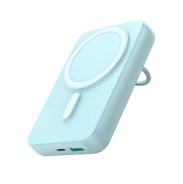 Trådlös powerbank 10000mAh Joyroom JR-W050 20W MagSafe med ring och stativ - blå