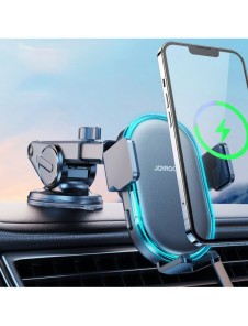 Joyroom bilhållare med 15W induktiv laddare för instrumentbräda svart (JR-ZS299)