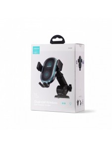 Joyroom bilhållare med 15W induktiv laddare för instrumentbräda svart (JR-ZS299)