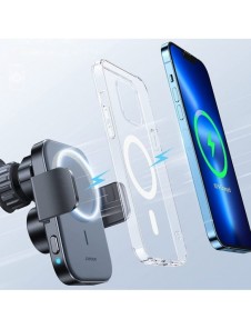 Joyroom Biltelefonhållare med 15W Qi trådlös laddare (MagSafe-kompatibel) för luftventil (JR-ZS295)