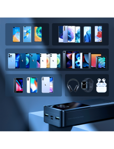 Joyroom powerbank 30000mAh 22,5W PD QC3.0 AFC svart (JR-QP193)