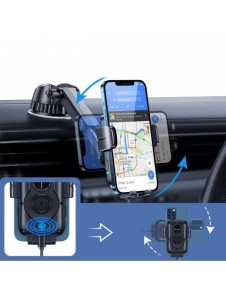 Joyroom Car Electric Qi Trådlös Laddare 15W med Hållare Svart (JR-ZS242)