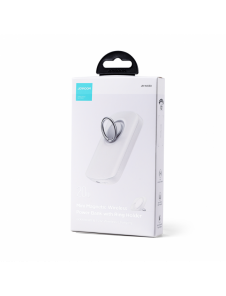 Joyroom induktiv powerbank 6000mAh med ring och stativ upp till 20W vit (JR-W030)