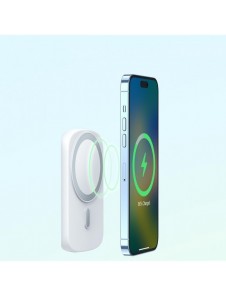 Joyroom induktiv powerbank 6000mAh med ring och stativ upp till 20W vit (JR-W030)