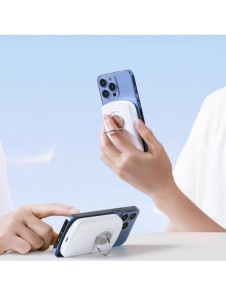 Joyroom induktiv powerbank 6000mAh med ring och stativ upp till 20W vit (JR-W030)