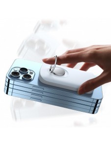 Joyroom induktiv powerbank 6000mAh med ring och stativ upp till 20W vit (JR-W030)