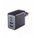 Joyroom laddare GaN 67W 4 portar (2x USB, 2x USB C) svart (TCG02) + kabel USB C - USB C 100W 1,2m