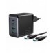 Joyroom laddare GaN 67W 4 portar (2x USB, 2x USB C) svart (TCG02) + kabel USB C - USB C 100W 1,2m