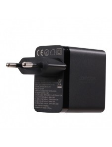 Joyroom laddare GaN 67W 4 portar (2x USB, 2x USB C) svart (TCG02) + kabel USB C - USB C 100W 1,2m