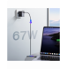 Joyroom laddare GaN 67W 4 portar (2x USB, 2x USB C) svart (TCG02) + kabel USB C - USB C 100W 1,2m