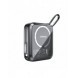 Joyroom induktionsströmbank 10000mAh Icy Series 22,5W med inbyggd Lightning-kabel svart (JR-L007)