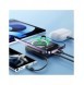 Joyroom induktionsströmbank 10000mAh Icy Series 22,5W med inbyggd USB C-kabel svart (JR-L006)