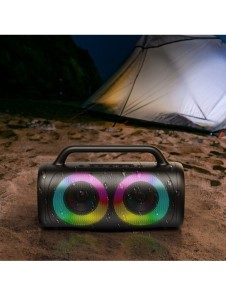 Joyroom 5.1 trådlös bluetooth-högtalare med LED-färgbelysning svart (JR-MW02)