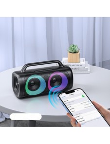 Joyroom 5.1 trådlös bluetooth-högtalare med LED-färgbelysning svart (JR-MW02)