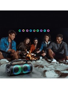 Joyroom 5.1 trådlös bluetooth-högtalare med LED-färgbelysning svart (JR-MW02)