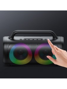 Joyroom 5.1 trådlös bluetooth-högtalare med LED-färgbelysning svart (JR-MW02)