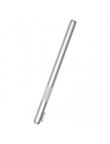 Baseus Golden Cudgel dubbelsidig kapacitiv penna med precisionsskiva och gelpenna silver (ACPCL-0S)