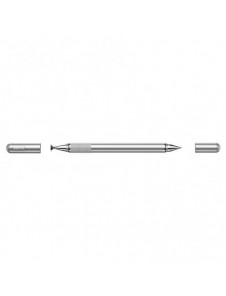 Baseus Golden Cudgel dubbelsidig kapacitiv penna med precisionsskiva och gelpenna silver (ACPCL-0S)