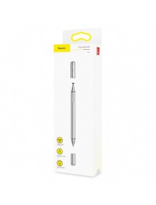 Baseus Golden Cudgel dubbelsidig kapacitiv penna med precisionsskiva och gelpenna silver (ACPCL-0S)