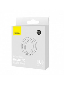 Baseus Halo Series magnetisk ring (2 st/förpackning) svart (PCCH000001)