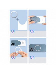 Baseus Halo Series magnetisk ring (2 st/förpackning) svart (PCCH000001)