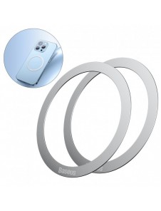 Baseus Halo Series magnetisk ring (2 st/förpackning) silver (PCCH000012)