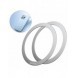 Baseus Halo Series magnetisk ring (2 st/förpackning) silver (PCCH000012)