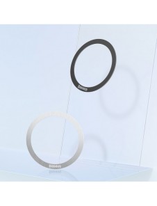 Baseus Halo Series magnetisk ring (2 st/förpackning) silver (PCCH000012)