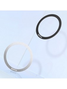 Baseus Halo Series magnetisk ring (2 st/förpackning) silver (PCCH000012)