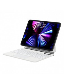 Baseus Brilliance magnetfodral trådlöst tangentbord med display iPad 10 10,9" (2022) vit
