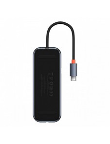 Baseus AcmeJoy HUB 4-portar (USB-C till 1x USB-C PD&Data/3x USB3.0) mörkgrå (WKJZ010013)