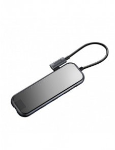 Baseus-adapter HUB USB Typ C till 3x USB 3.0 / HDMI 4K / RJ45 / USB Typ C PD-adapter för MacBook / PC grå (CAHUB-DZ0G)