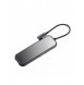 Baseus-adapter HUB USB Typ C till 3x USB 3.0 / HDMI 4K / RJ45 / USB Typ C PD-adapter för MacBook / PC grå (CAHUB-DZ0G)