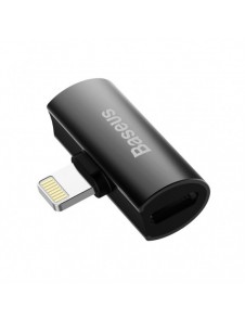 Baseus Audio Converter L46 Adapter från Lightning till 2x Lightning-port (hona) svart (CAL46-01)
